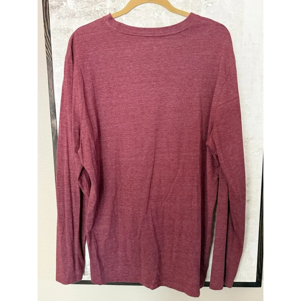 The North Face Mens Dark Red Long‎ Sleeve  T-Shirt Logo SanFrancisco Size XL